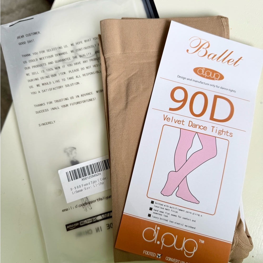 Girls Large Caramel Dance Tights